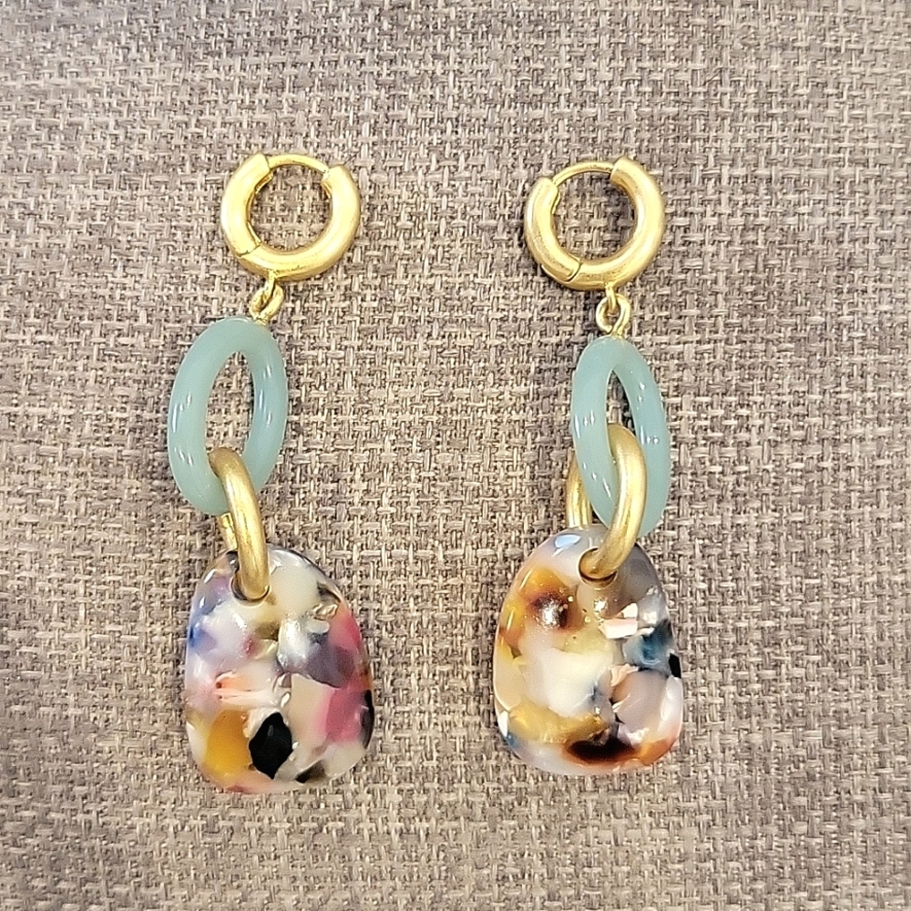 Colorful lightweight drop earings
